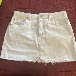 Urban Outfitters white denim skirt